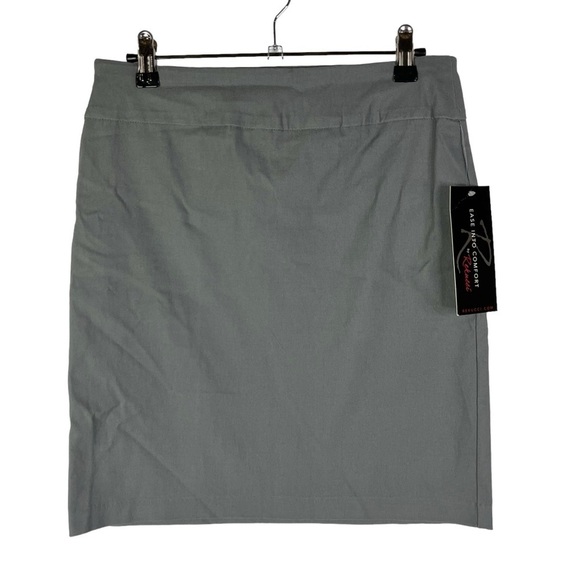 Rekucci Gray Comfort Perfect Stretch Pencil Skirt S - Picture 1 of 4